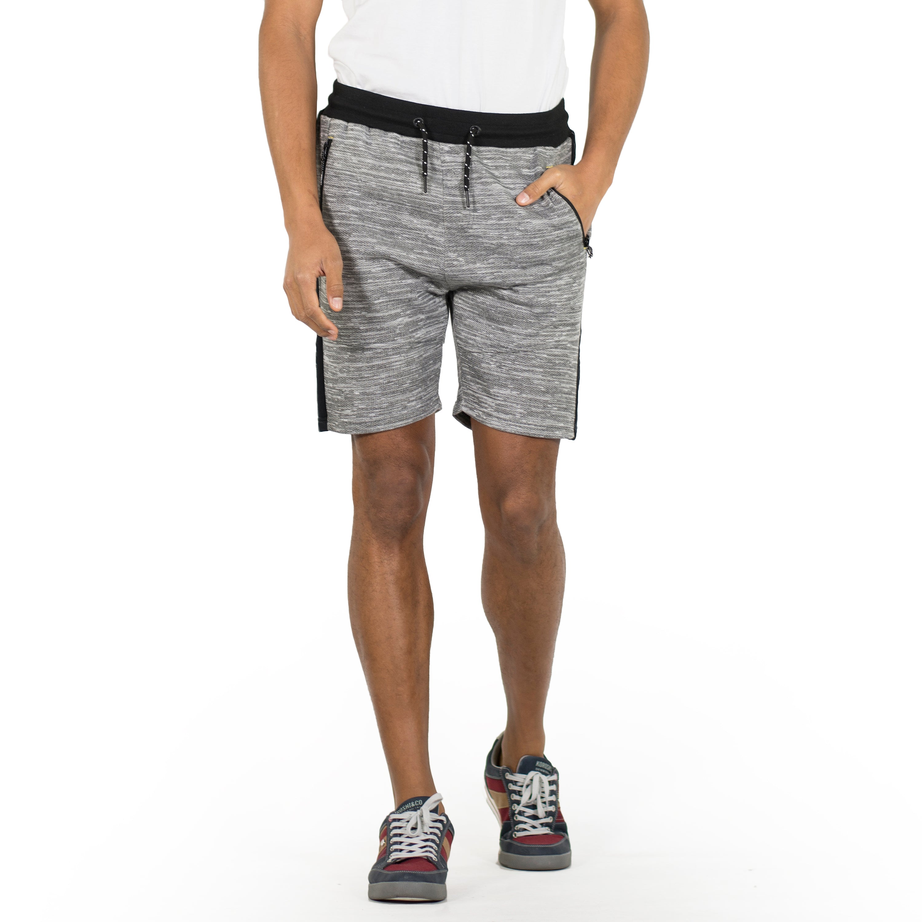 Bermuda Jogger de Felpa con Estampado Lateral Hombre – Koroshi 2011PS95
