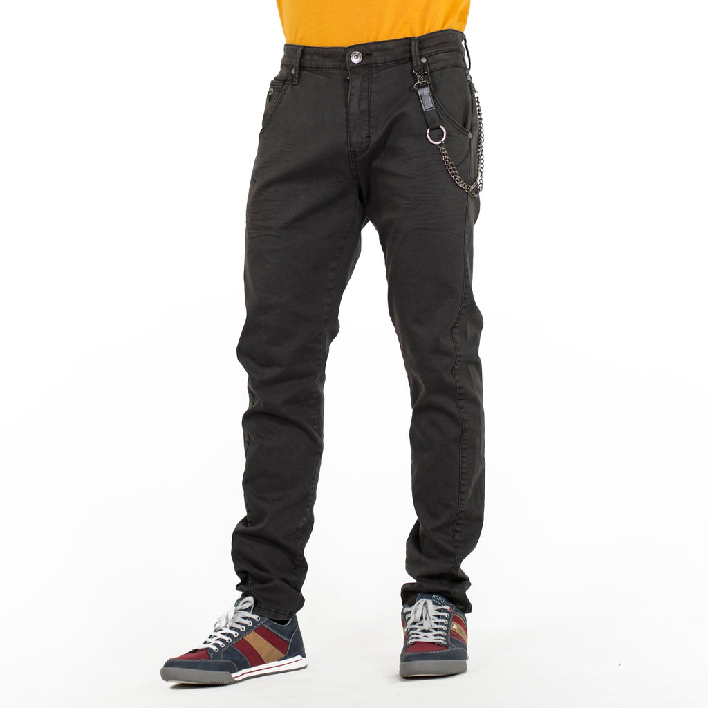Pantalón Twill Slim Fit Hombre Low Rise con Cadena – Koroshi 2011PT04