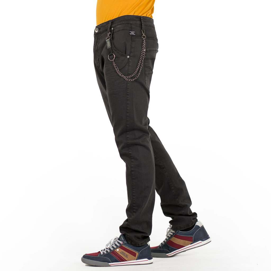 Pantalón Twill Slim Fit Hombre Low Rise con Cadena – Koroshi 2011PT04