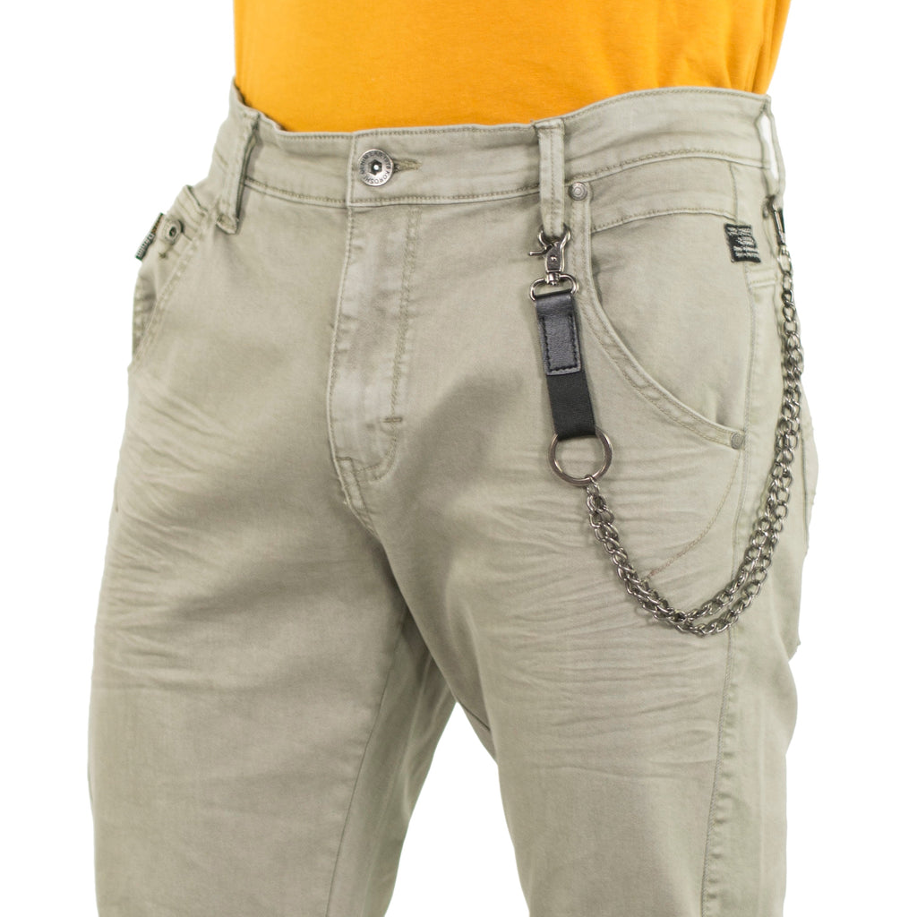 Pantalón Twill Slim Fit Hombre Low Rise con Cadena – Koroshi 2011PT04