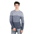 Jersey de Punto Jaspeado Hombre Cuello Redondo – Koroshi Azul