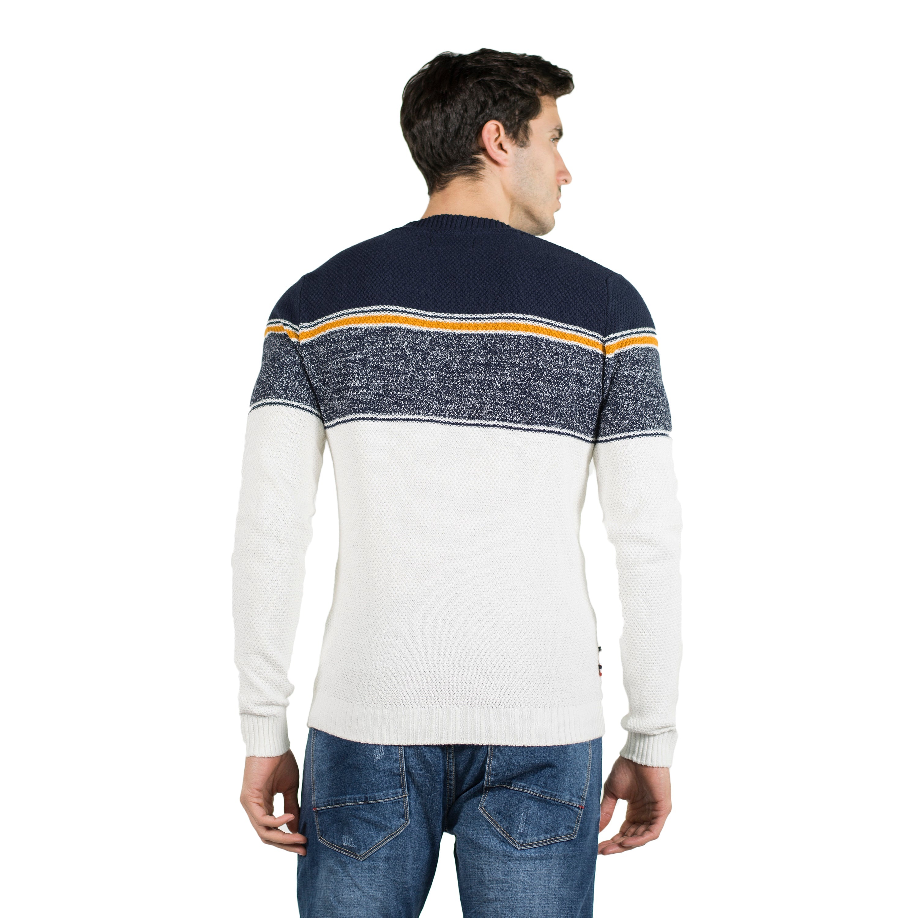 Jersey Punto Degradado Hombre Cuello Cruzado Crudo – Koroshi