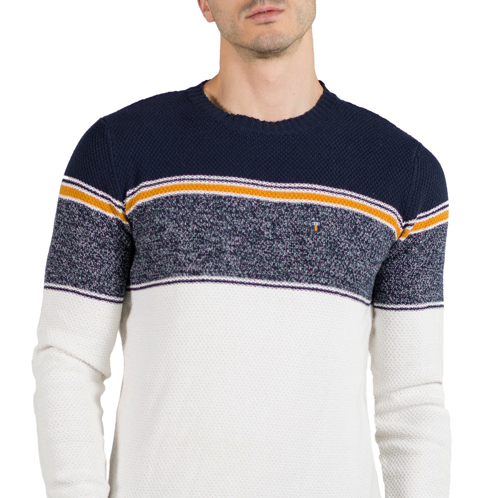 Jersey Punto Degradado Hombre Cuello Cruzado Crudo – Koroshi