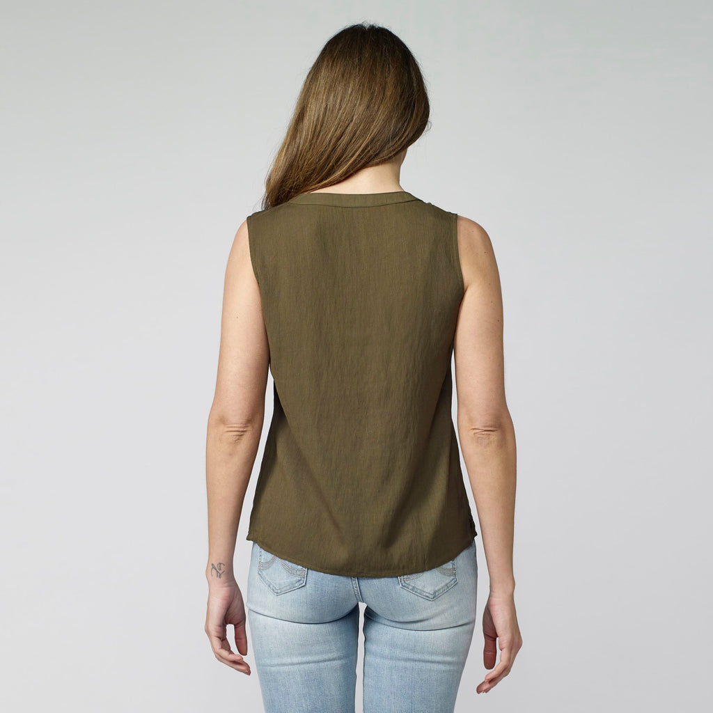 Blusa Fluida Mujer Sin Mangas con Bordados y Puntilla – Koroshi 2012BL70