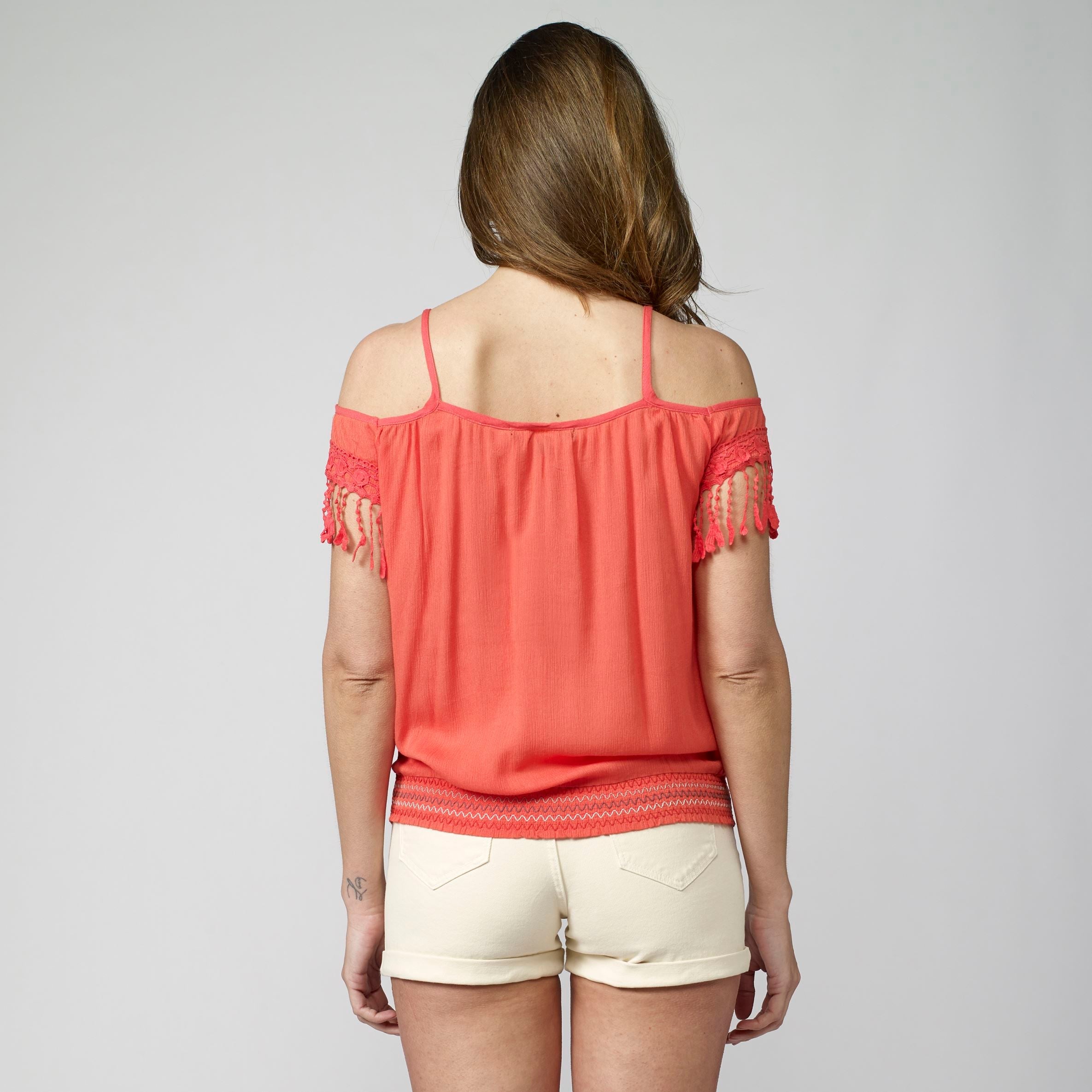 Blusa Bámbula Mujer Hombros Descubiertos con Bordados – Koroshi 2012BL91
