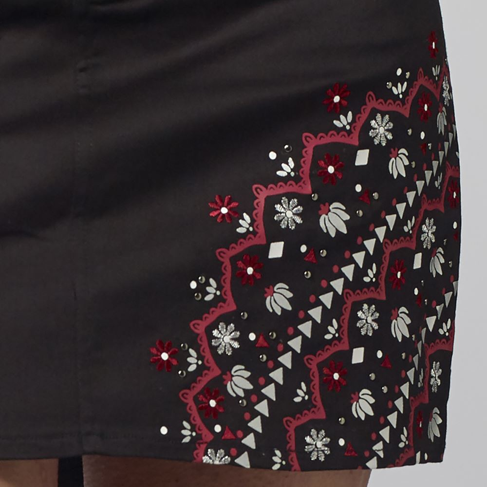 Falda Mujer con Bordado de Mandalas y Cristales – Koroshi 2012FA31