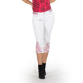 Pantalón Pirata Mujer Slim Fit con Bordado de Mandalas – Koroshi 2012PS08