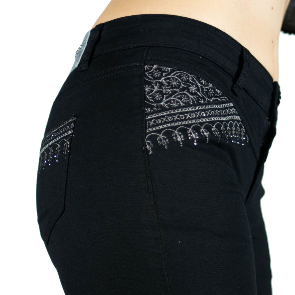 Pantalón Slim Denim Mujer Bordados y Cristales – Koroshi 2012PT04