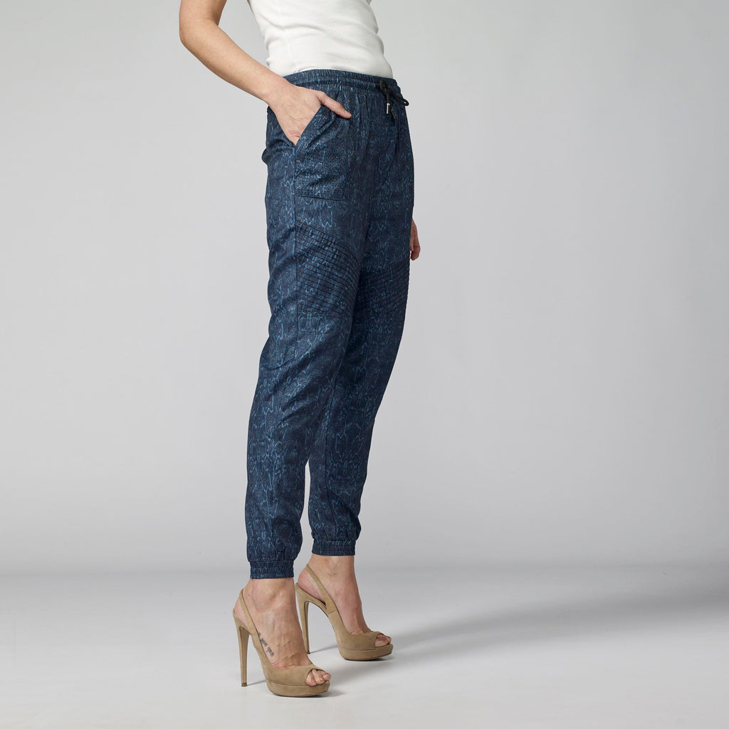 Pantalón Jogger Mujer Lyocell Cintura Elástica – Koroshi Azul Índigo