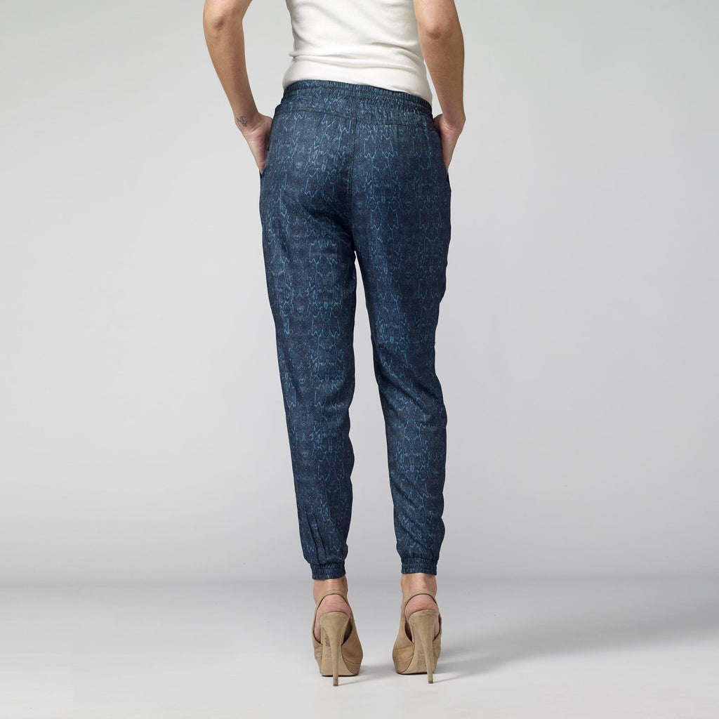 Pantalón Jogger Mujer Lyocell Cintura Elástica – Koroshi Azul Índigo