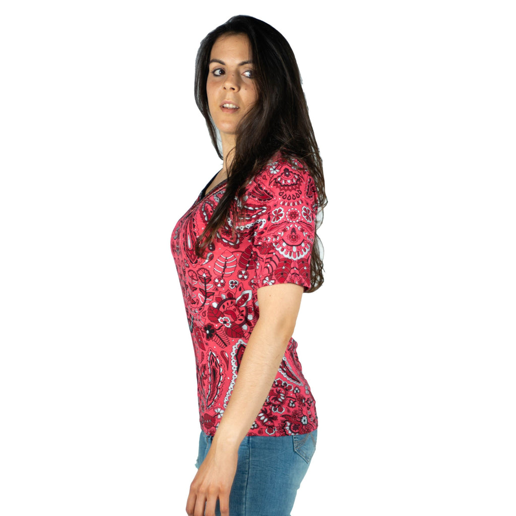 Top Mujer Estampado Foil con Aplicaciones de Cristal – Koroshi 2012TP14