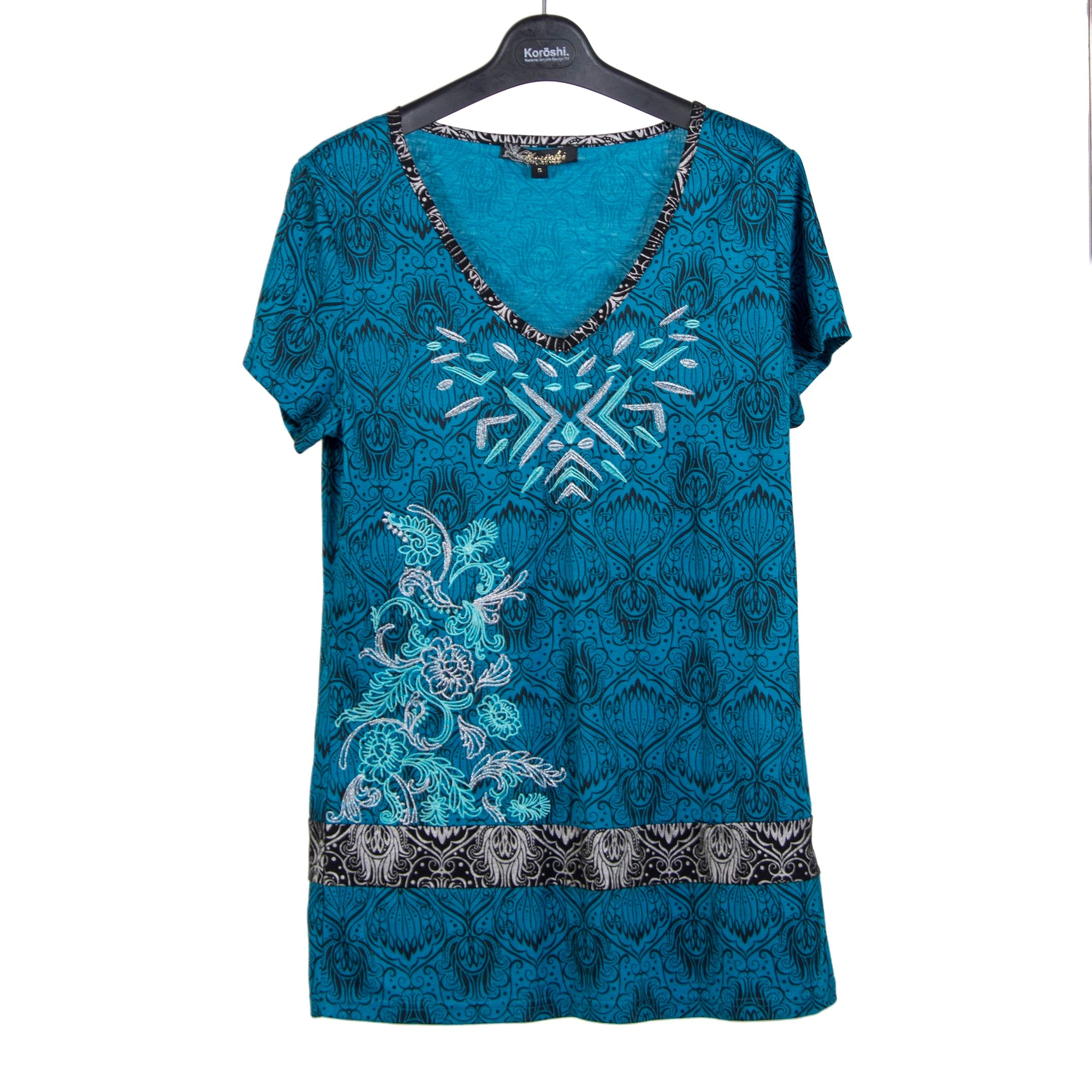 Top Mujer Estampado con Bordado en Lurex – Koroshi 2012TP15