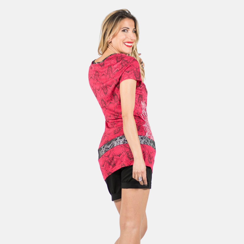 Top Mujer Estampado con Bordado en Lurex – Koroshi 2012TP15