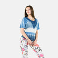 Camiseta Top Mujer Tie-Dye con Guipur en Escote – Koroshi 2012TP44