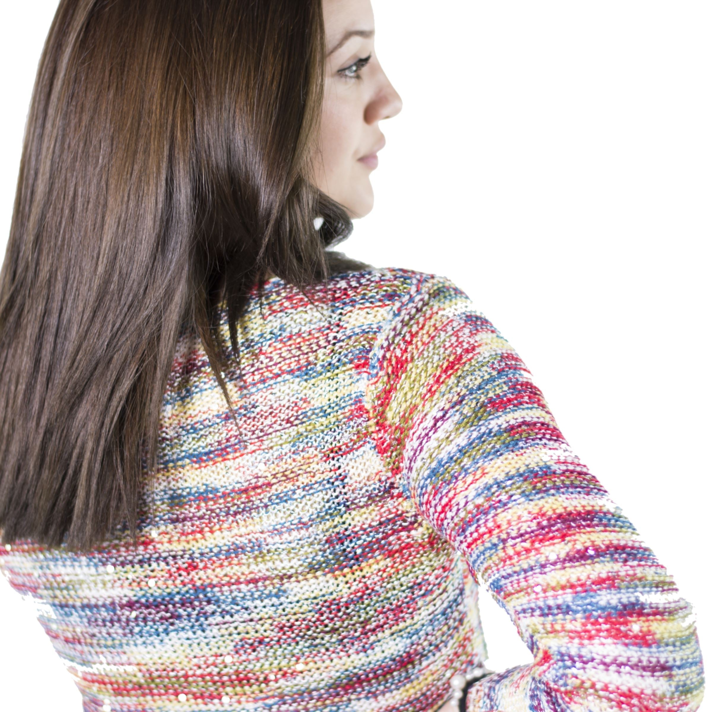 Jersey de Tricot Mujer con Trenzas y Lentejuelas – Koroshi 2012TR20