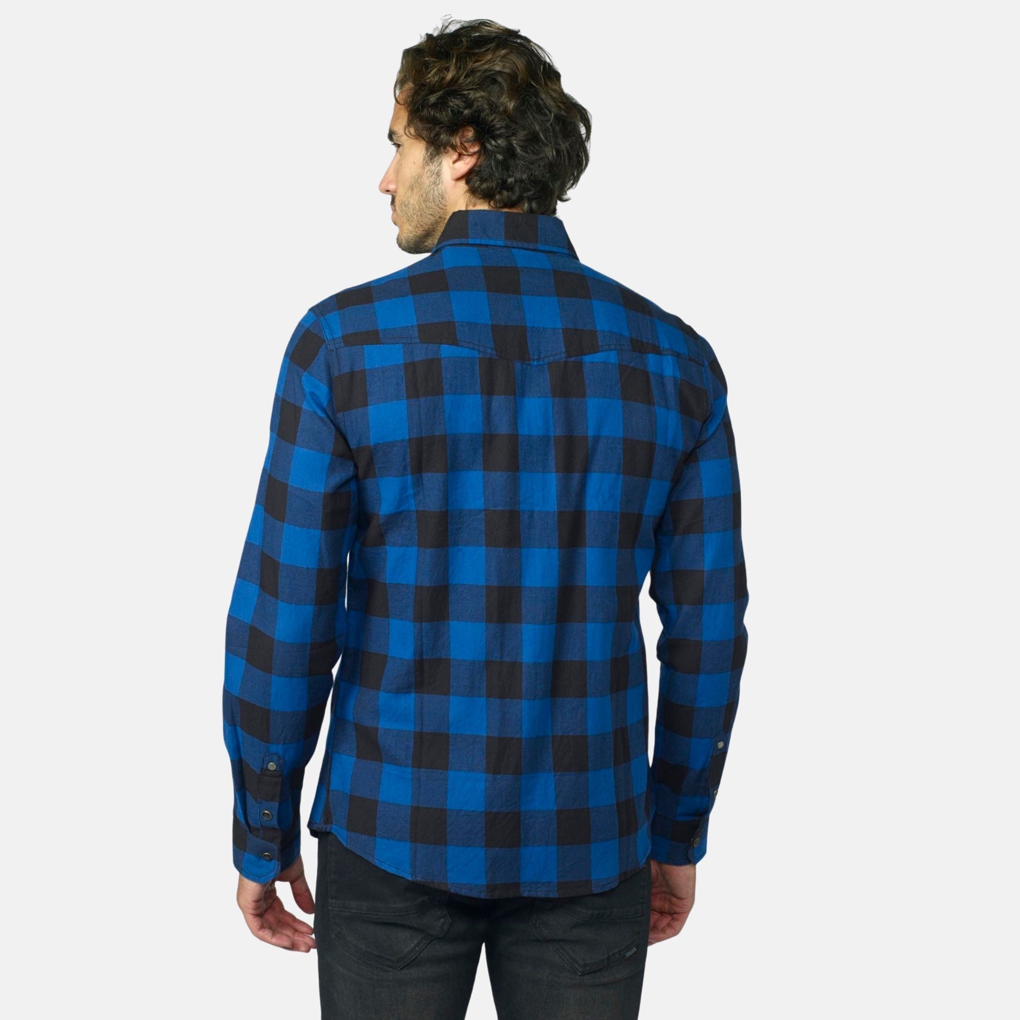 Camisa Hombre Manga Larga Cuadros Franela Algodón – Koroshi 2021CL52