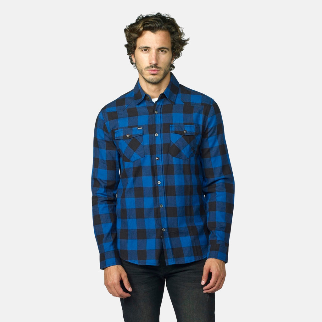 Camisa Hombre Manga Larga Cuadros Franela Algodón – Koroshi 2021CL52