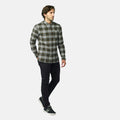 Camisa Hombre Manga Larga Cuadros Algodón Bolsillo – Koroshi 2021CL55