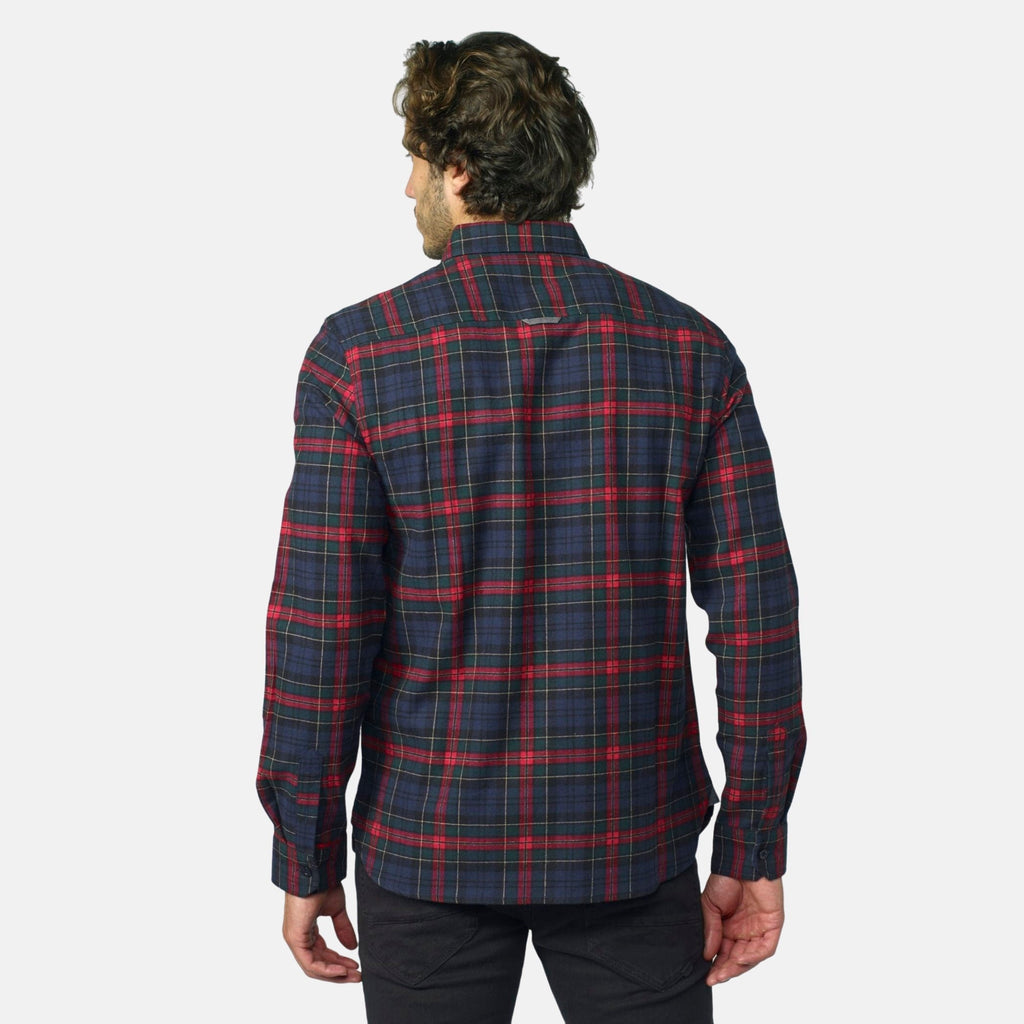 Camisa Hombre Manga Larga Cuadros Algodón Bolsillo – Koroshi 2021CL55