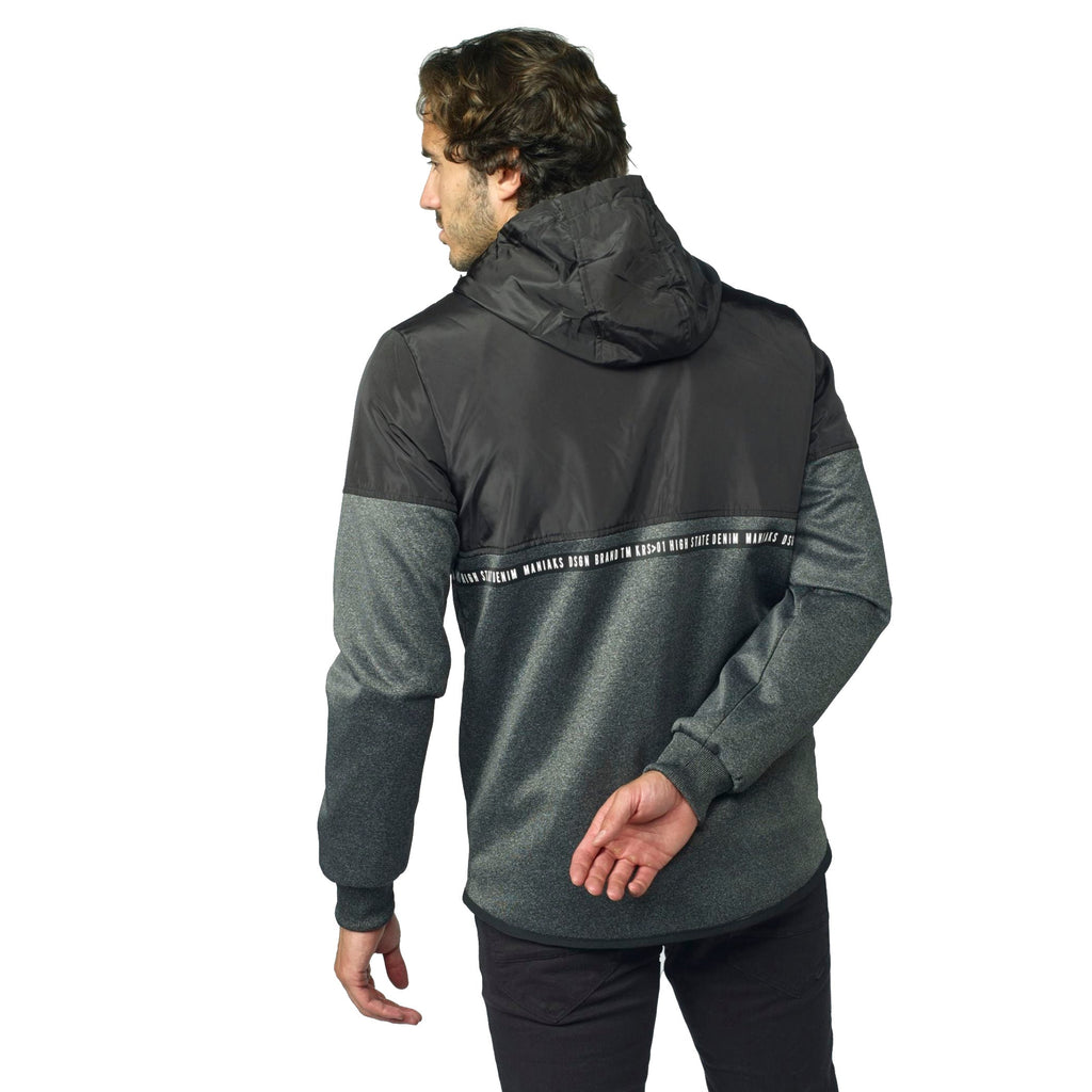 Chaqueta Hombre con Capucha Tejido Combinado – Koroshi 2021JA83