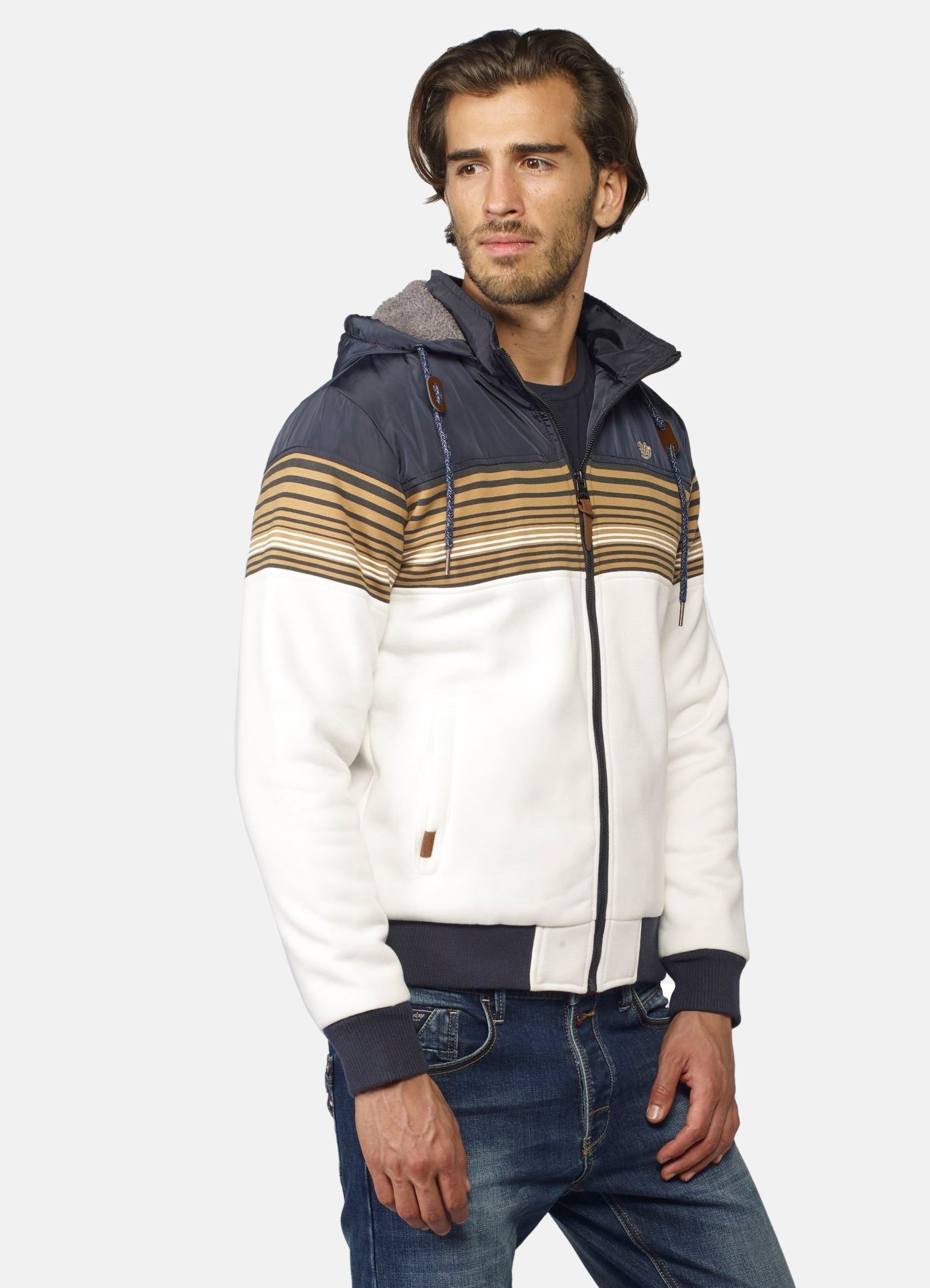 Chaqueta Hombre Interior Borreguito Capucha Desmontable – Koroshi 2021JA95