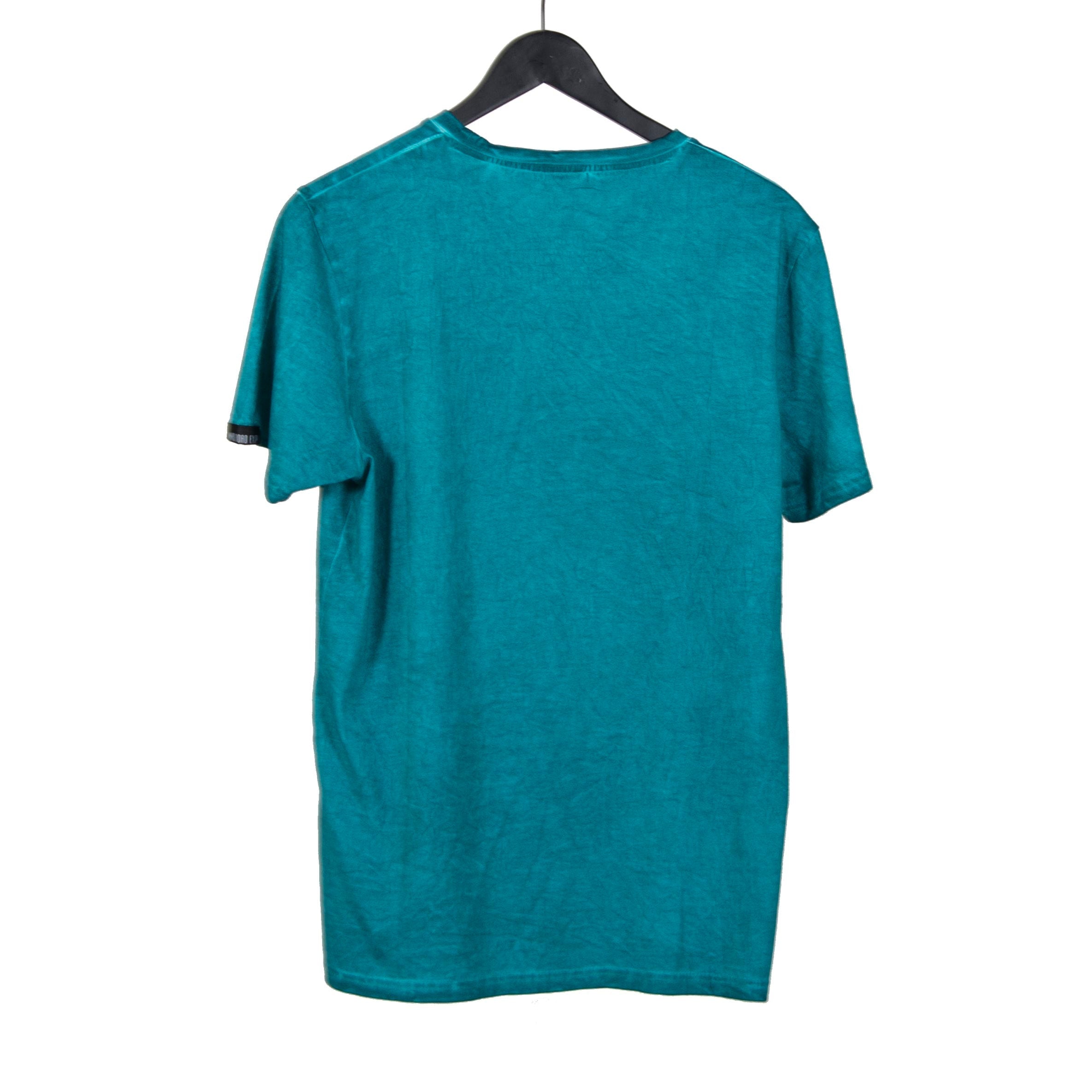 Camiseta Hombre Efecto Lavado Estampado en Relieve – Koroshi 2021MC09