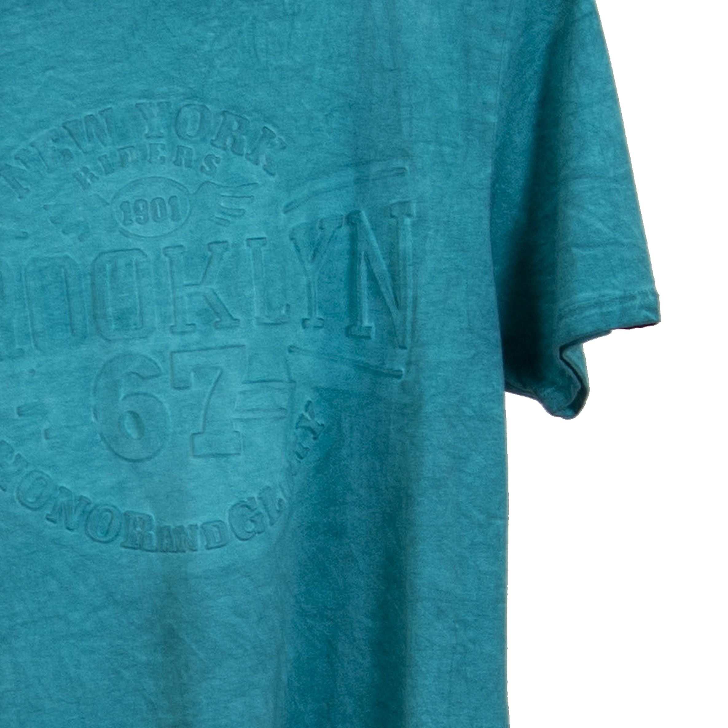 Camiseta Hombre Efecto Lavado Estampado en Relieve – Koroshi 2021MC09