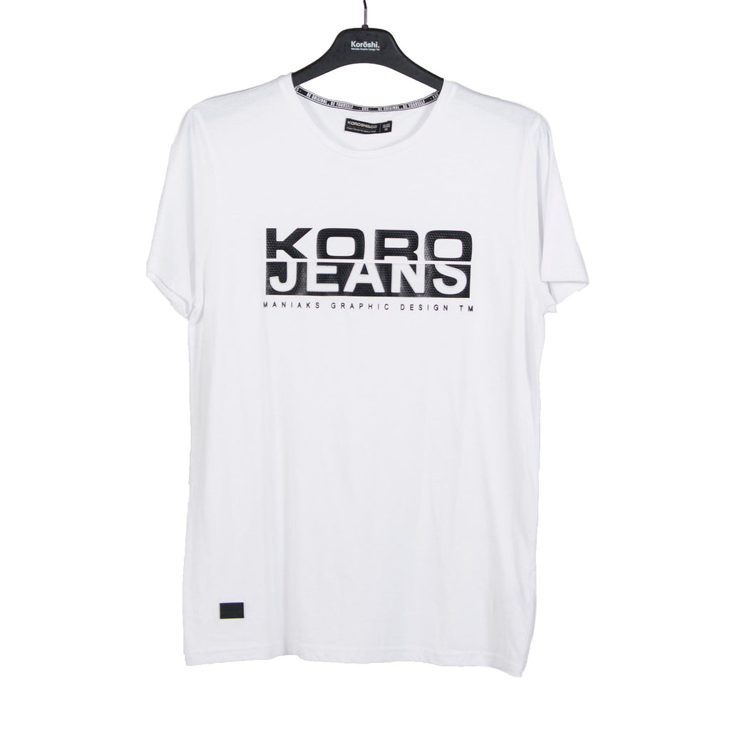 Camiseta Hombre Algodón Estampado de Texto – Koroshi 2021MC47