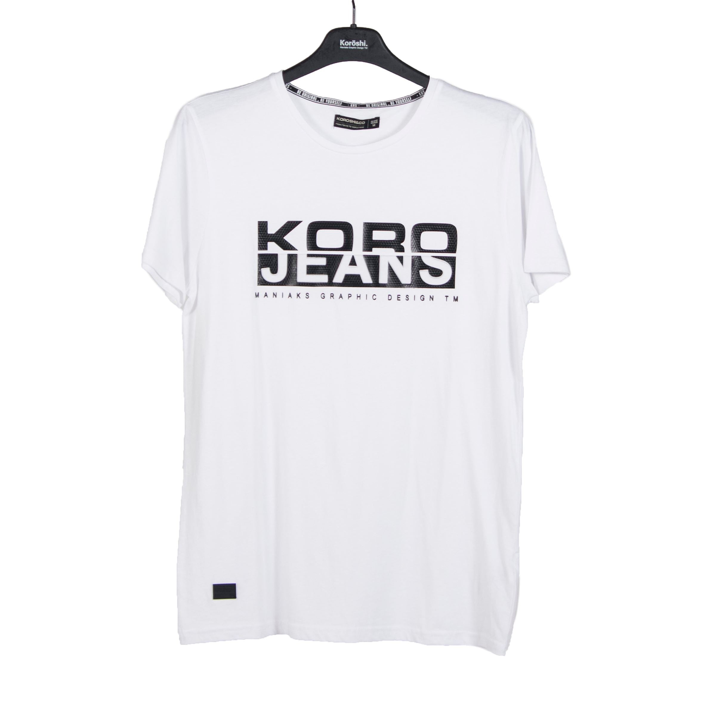 Camiseta Hombre Algodón Estampado de Texto – Koroshi 2021MC47
