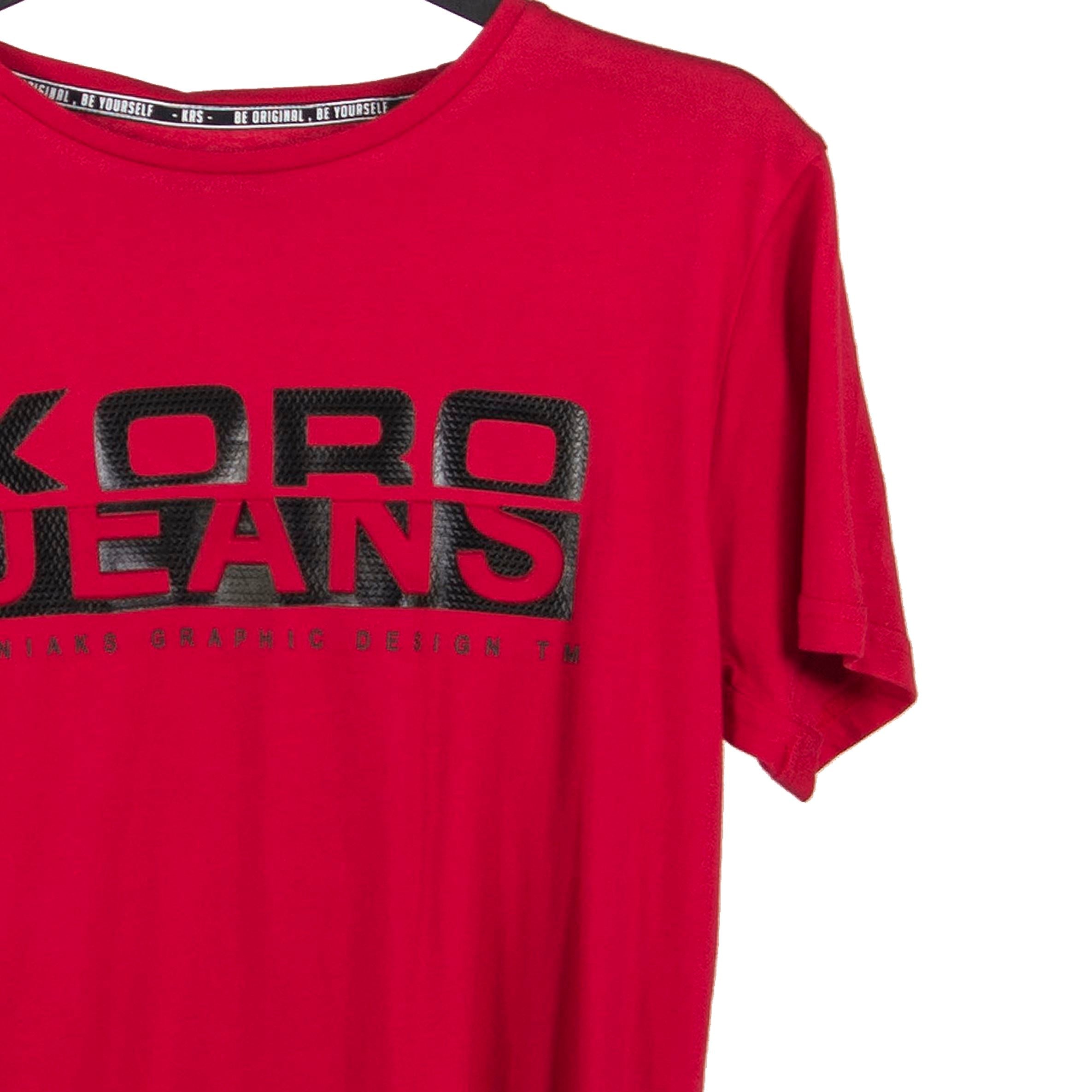 Camiseta Hombre Algodón Estampado de Texto – Koroshi 2021MC47