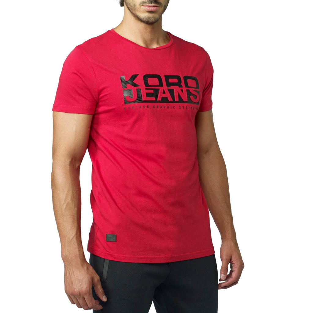Camiseta Hombre Algodón Estampado de Texto – Koroshi 2021MC47