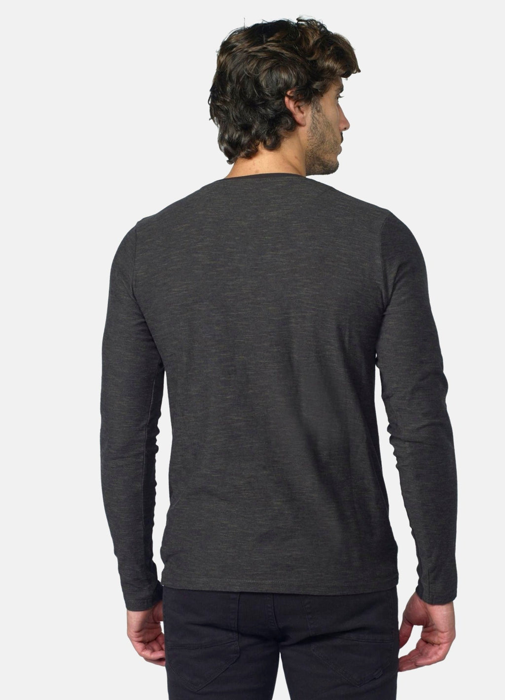 Camiseta Manga Larga Hombre Cuello Panadero Bicolor – Koroshi 2021ML03