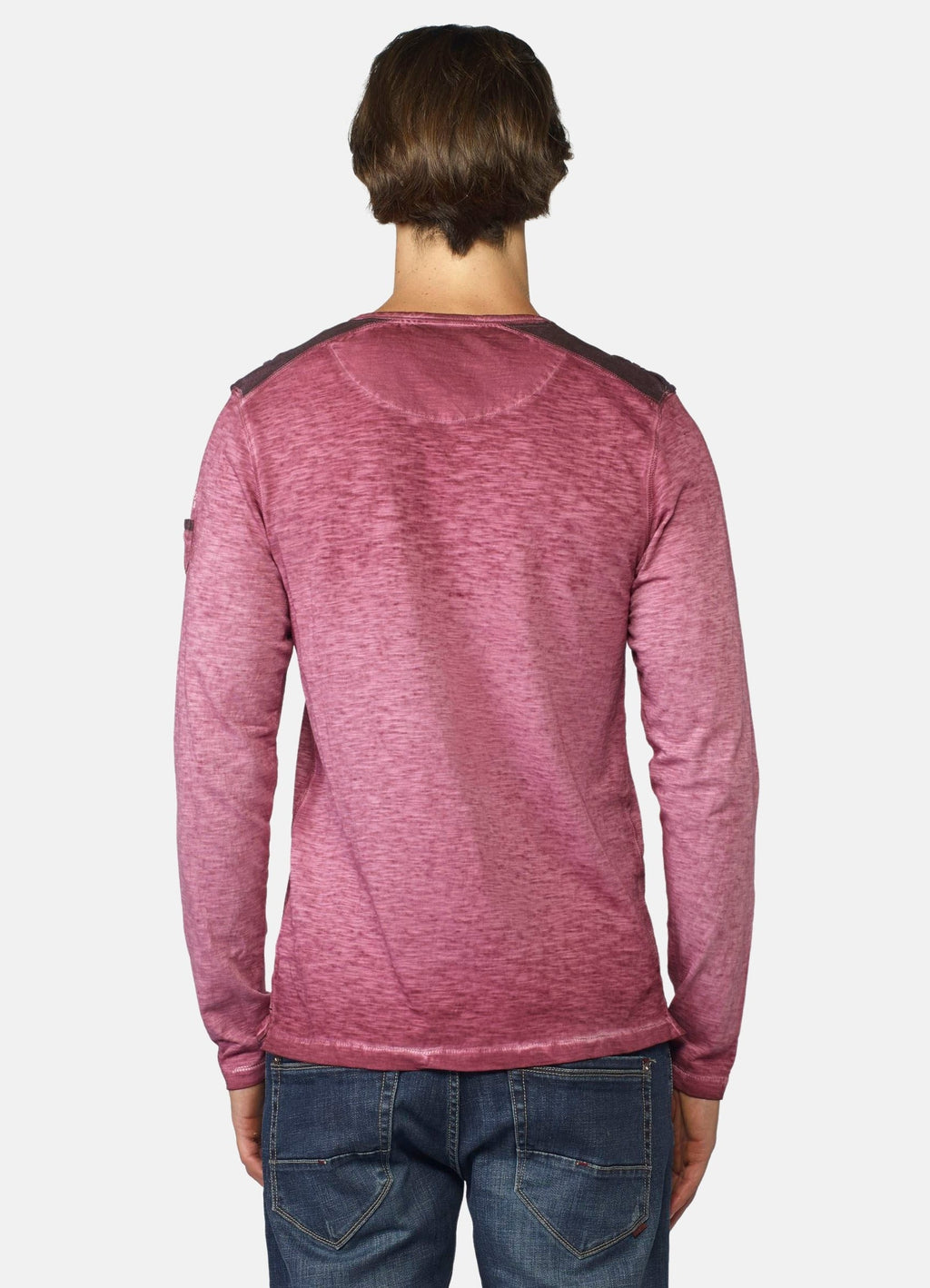 Camiseta Manga Larga Hombre Efecto Lavado Estampada – Koroshi 2021ML05