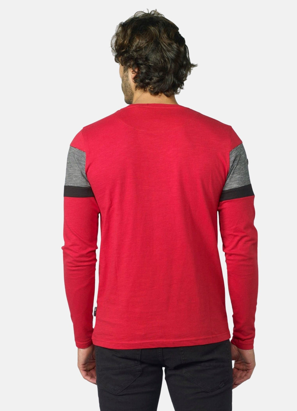 Camiseta Manga Larga Hombre Cortes a Contraste – Koroshi 2021ML07