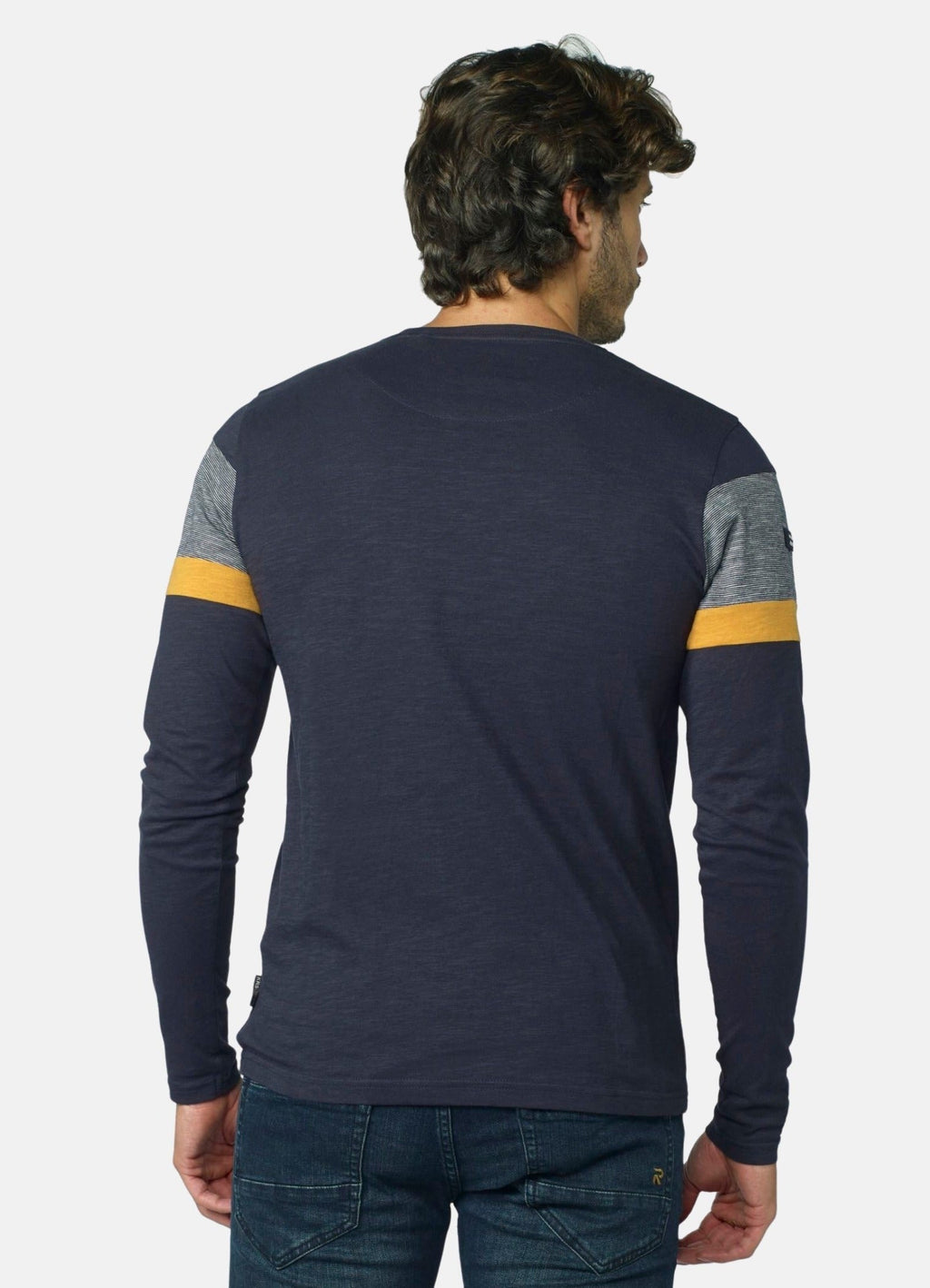Camiseta Manga Larga Hombre Cortes a Contraste – Koroshi 2021ML07