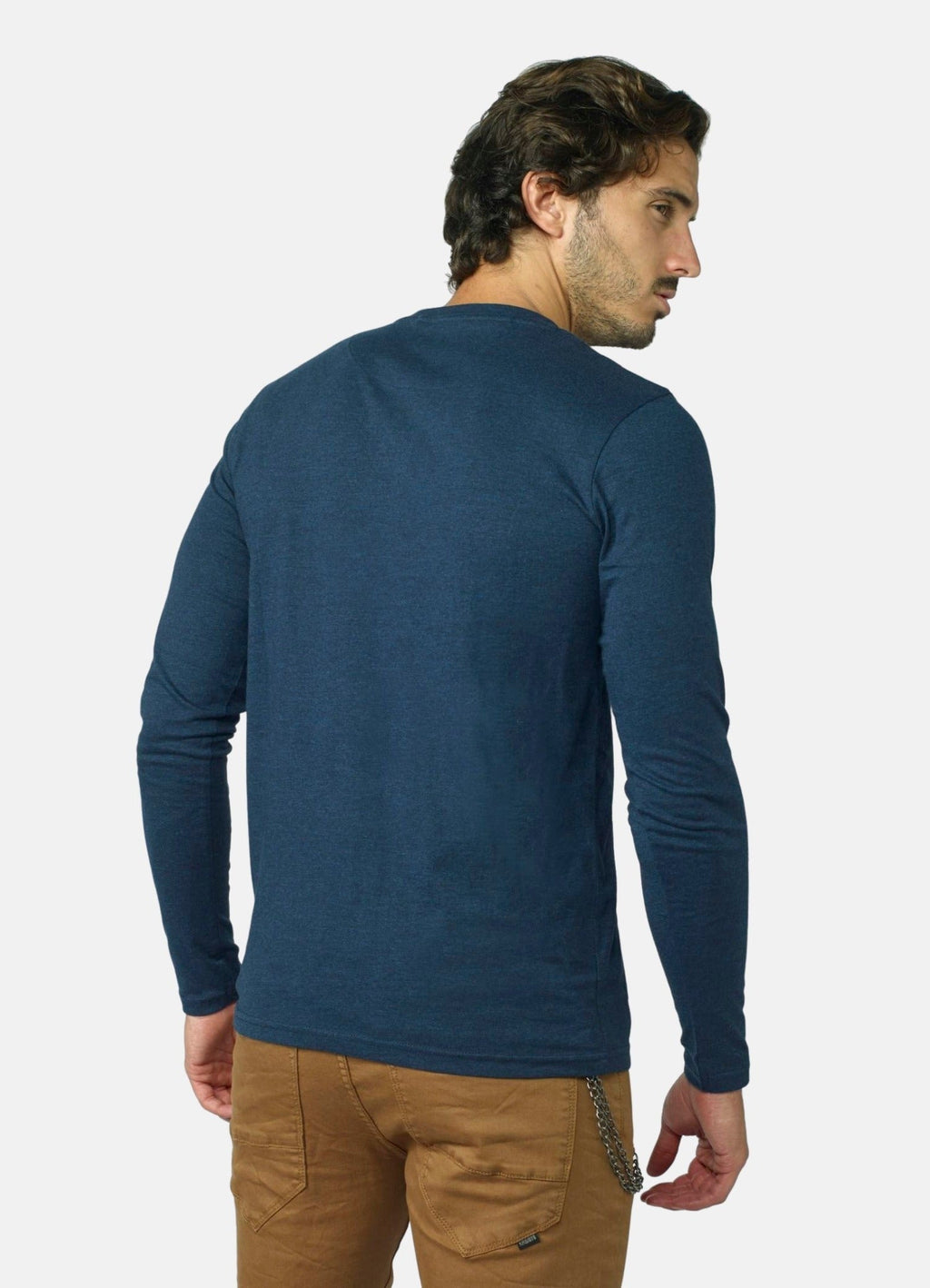 Camiseta Manga Larga Hombre Cuello Panadero Estampada – Koroshi 2021ML11