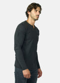 Camiseta Manga Larga Hombre Cuello Partido con Bolsillo – Koroshi 2021ML16