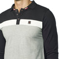 Polo Manga Larga Hombre Piqué con Cortes a Contraste – Koroshi 2021PL02