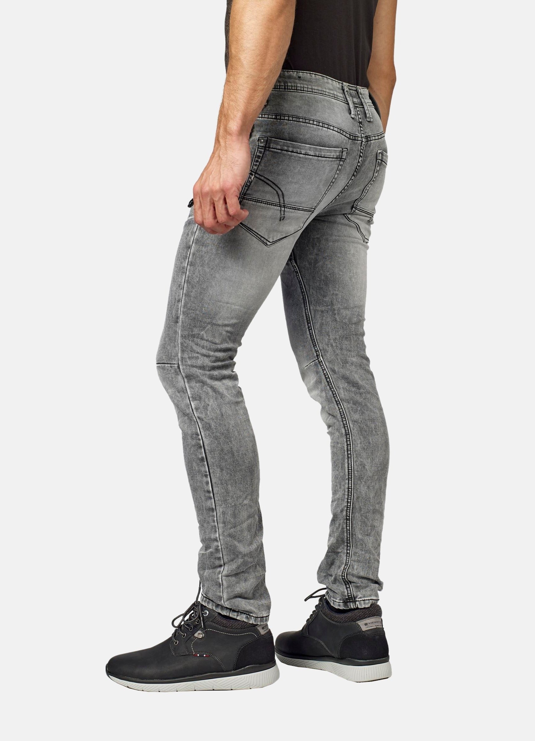 Pantalón Vaquero Hombre Slim Fit Knit Denim – Koroshi Gris