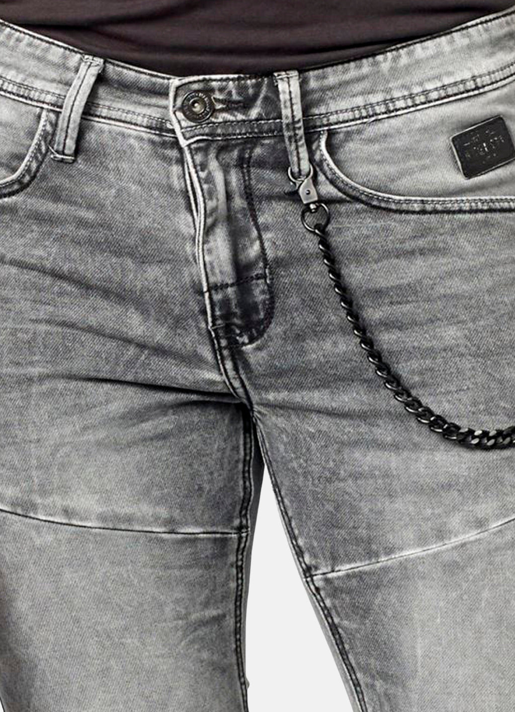 Pantalón Vaquero Hombre Slim Fit Knit Denim – Koroshi Gris