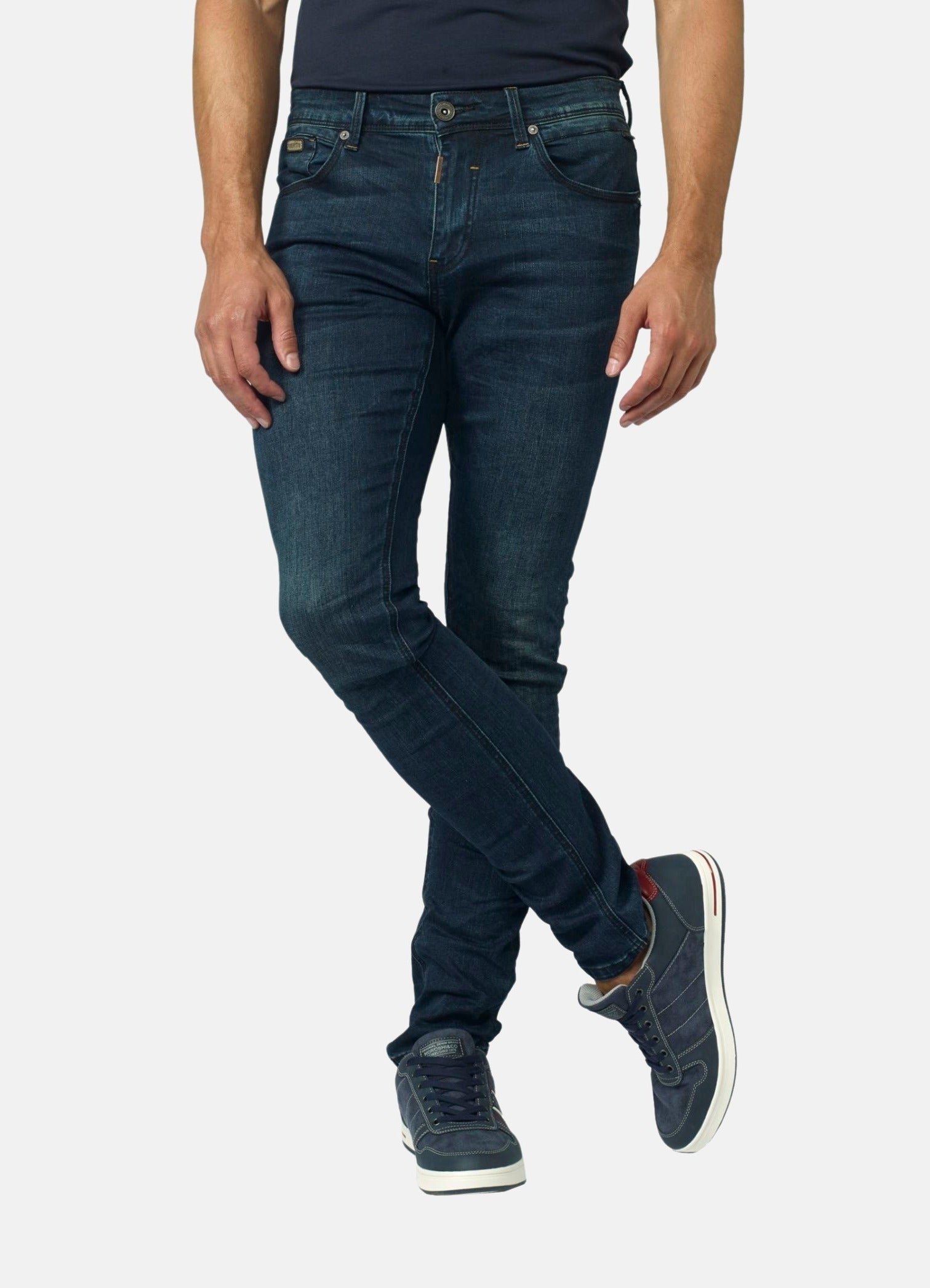 Pantalón Vaquero Hombre Slim Fit Elástico – Koroshi Azul Oscuro