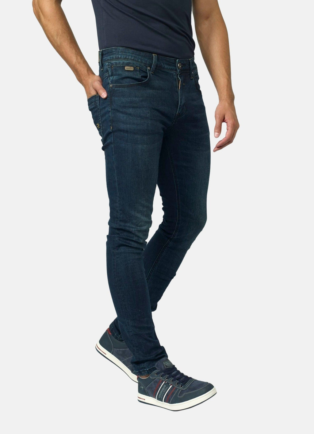 Pantalón Vaquero Hombre Slim Fit Elástico – Koroshi Azul Oscuro
