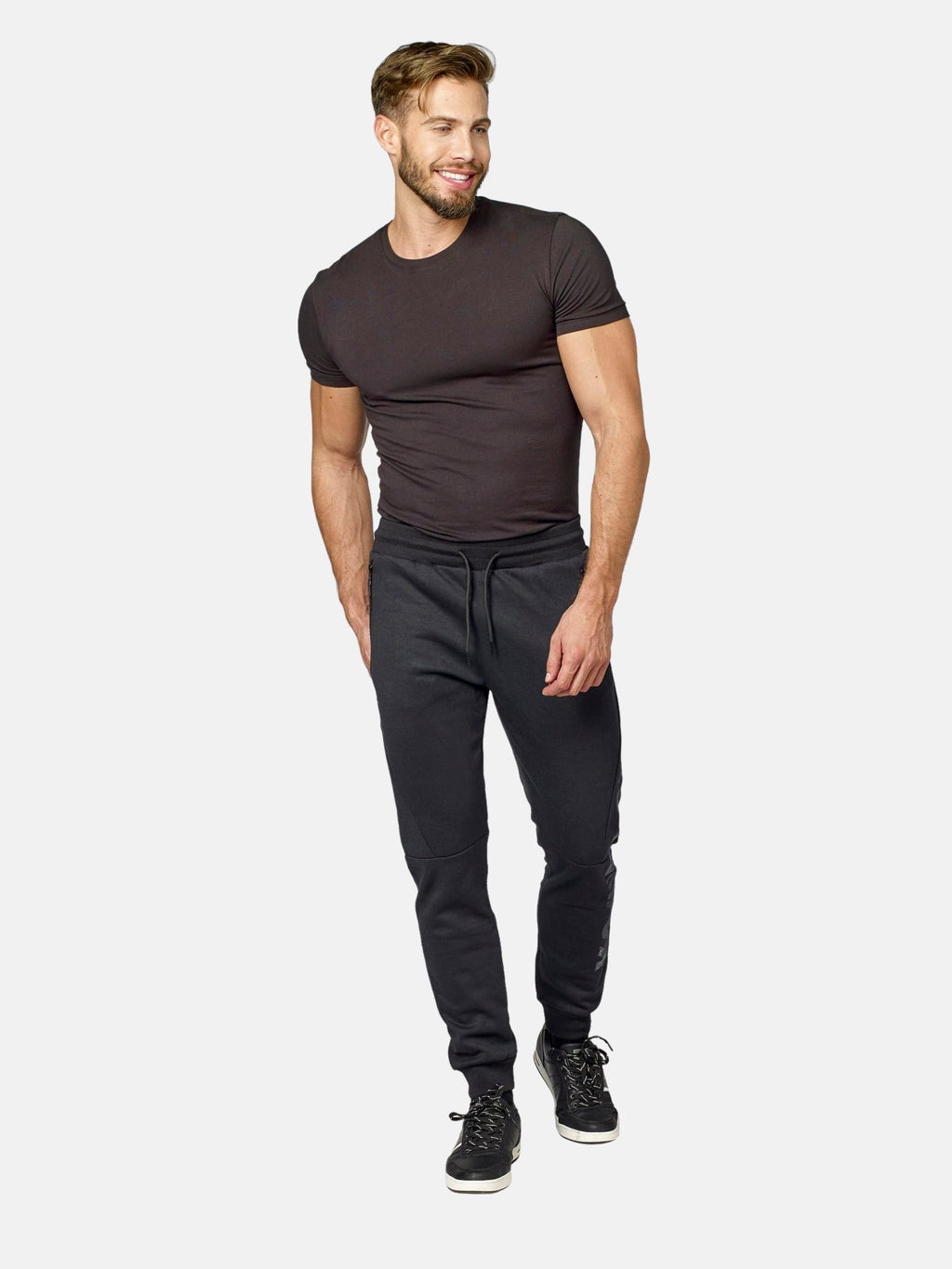 Pantalón Jogger Hombre Felpa Bolsillos Cremallera – Koroshi 2021PT89