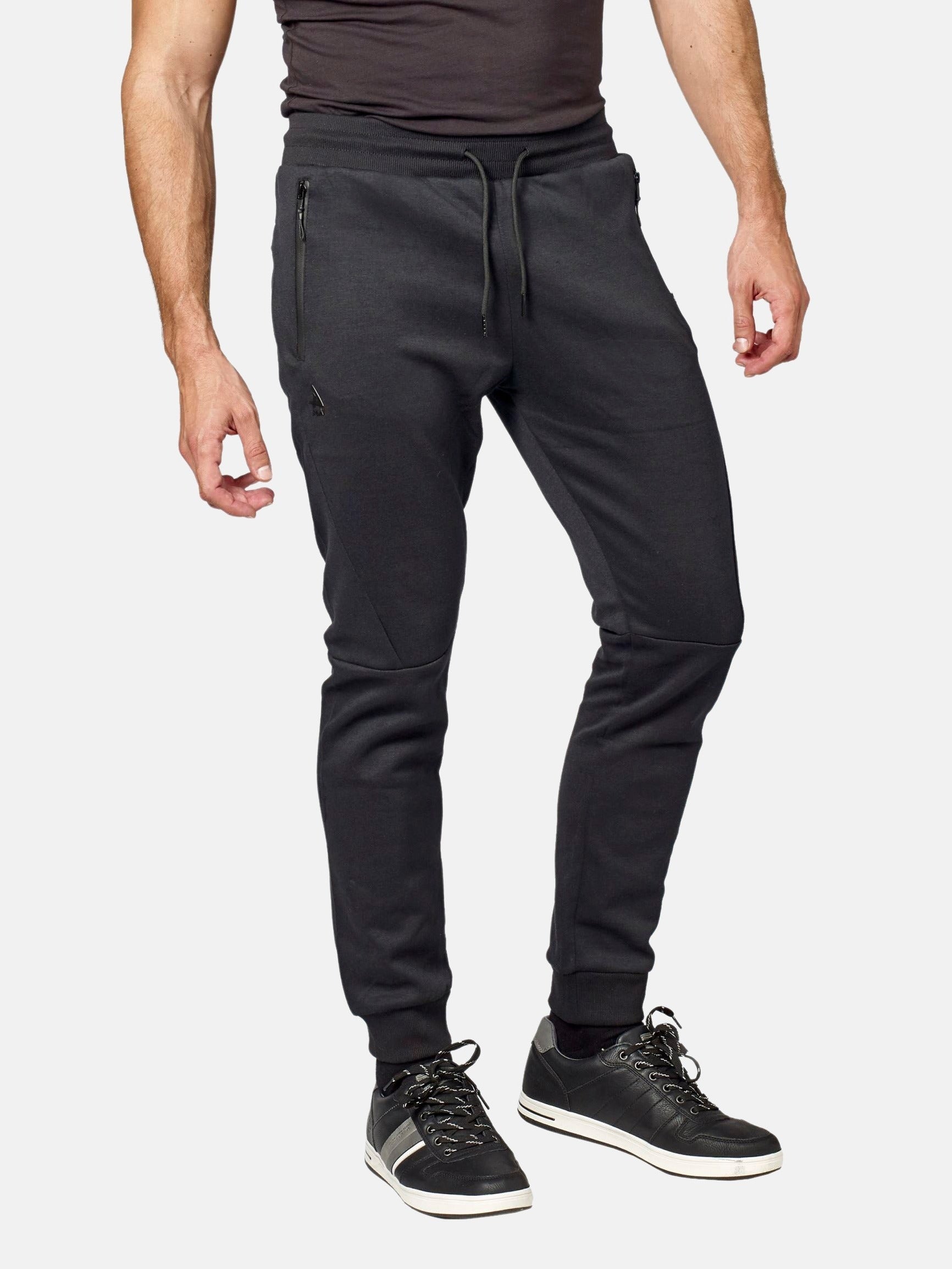 Pantalón Jogger Hombre Felpa Bolsillos Cremallera – Koroshi 2021PT89