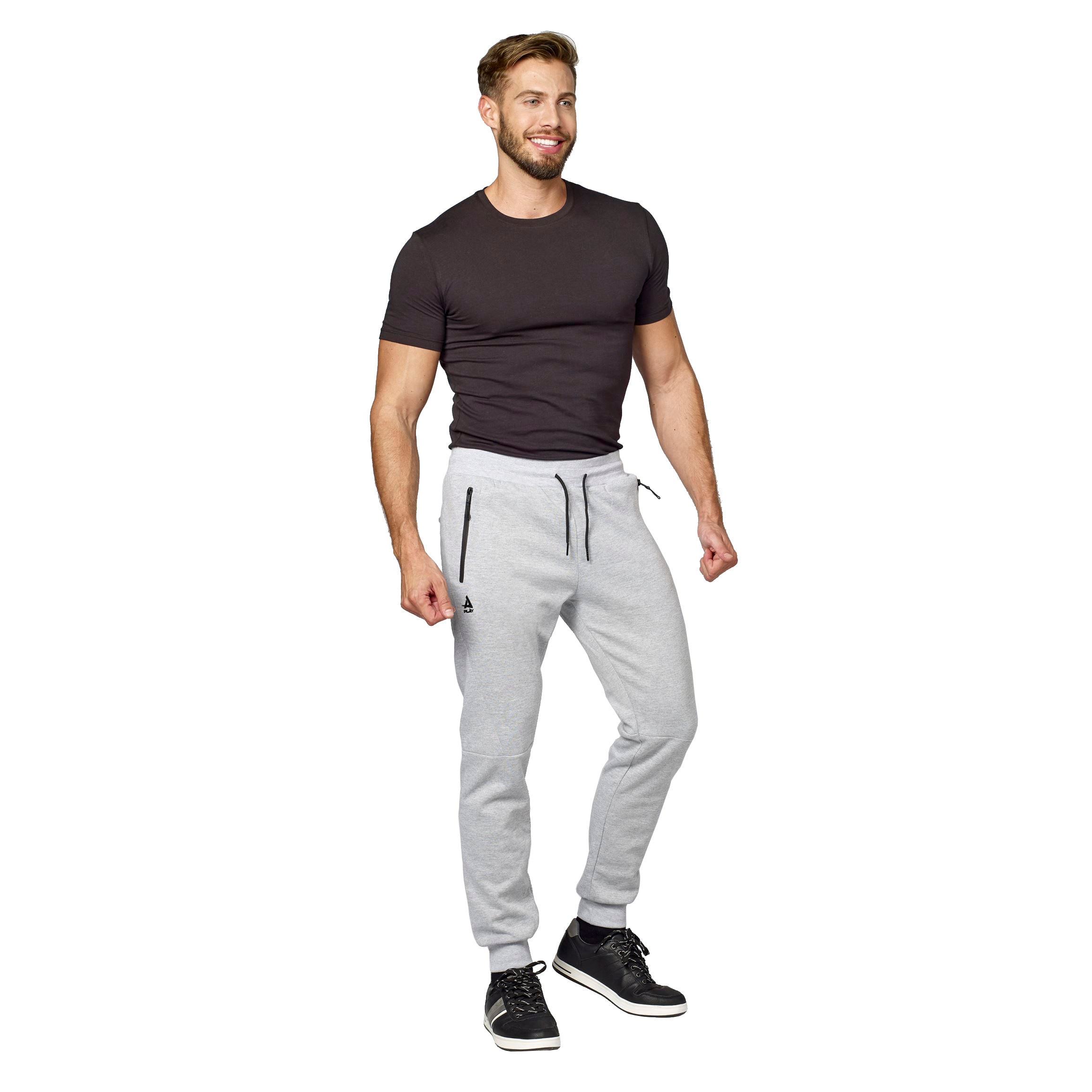 Pantalón Jogger Hombre Felpa Bolsillos Cremallera – Koroshi 2021PT89