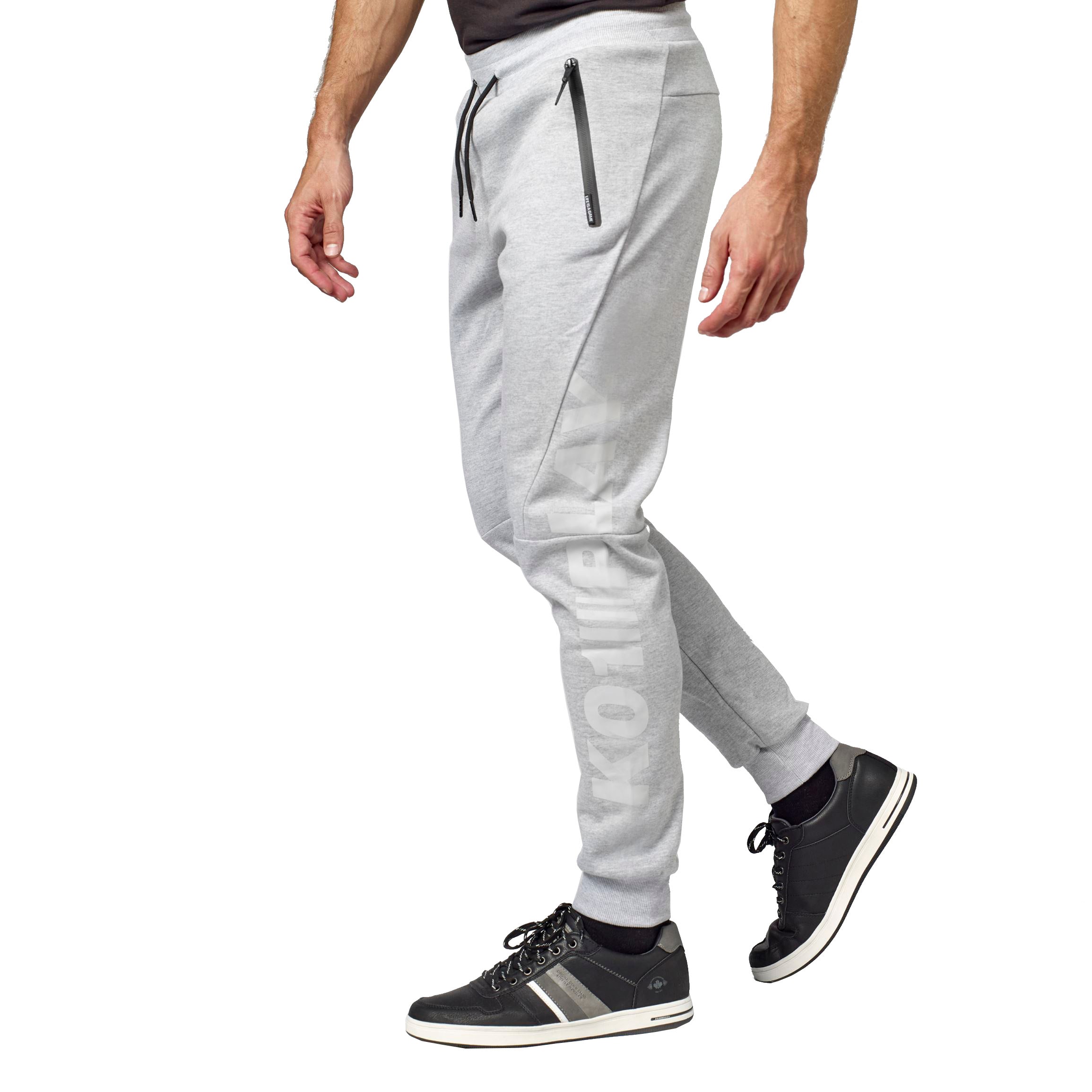 Pantalón Jogger Hombre Felpa Bolsillos Cremallera – Koroshi 2021PT89