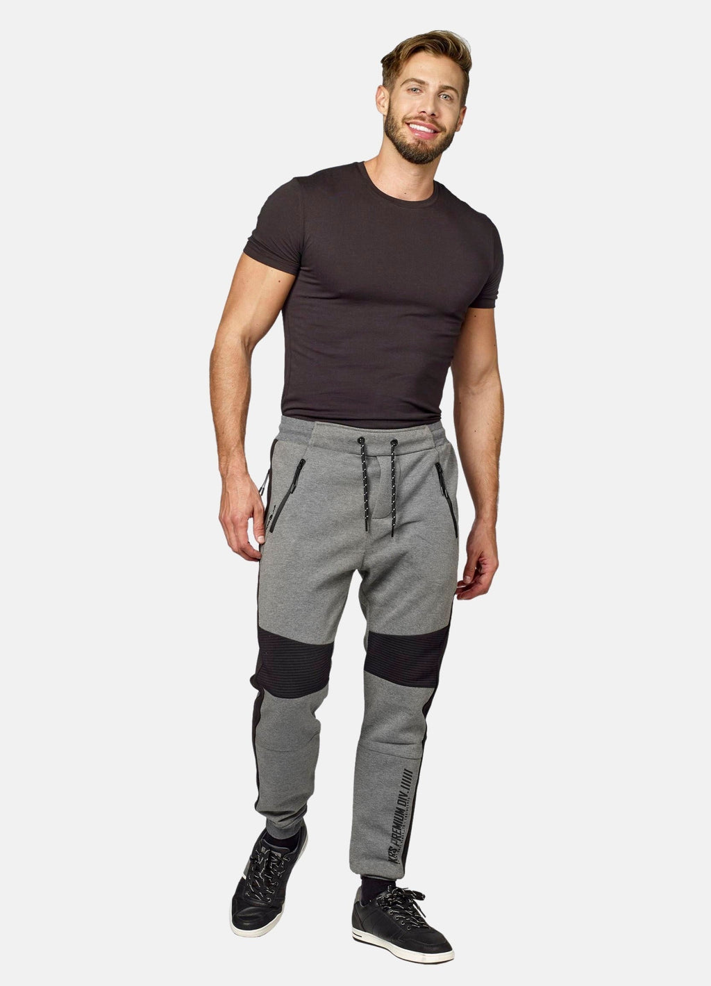 Pantalón Jogger Hombre Felpa Paneles a Contraste – Koroshi 2021PT94