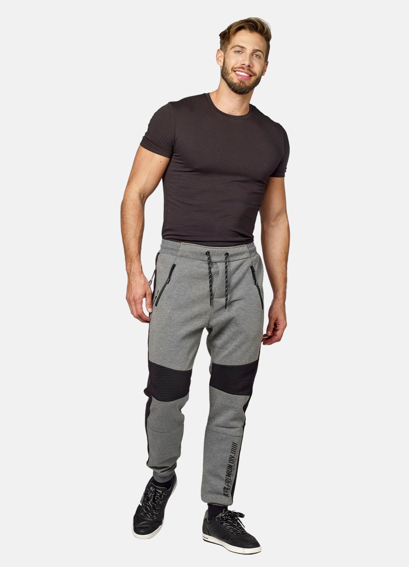 Pantalón Jogger Hombre Felpa Paneles a Contraste – Koroshi 2021PT94