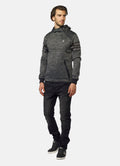 Sudadera con Capucha Hombre Efecto Jaspeado – Koroshi Negro