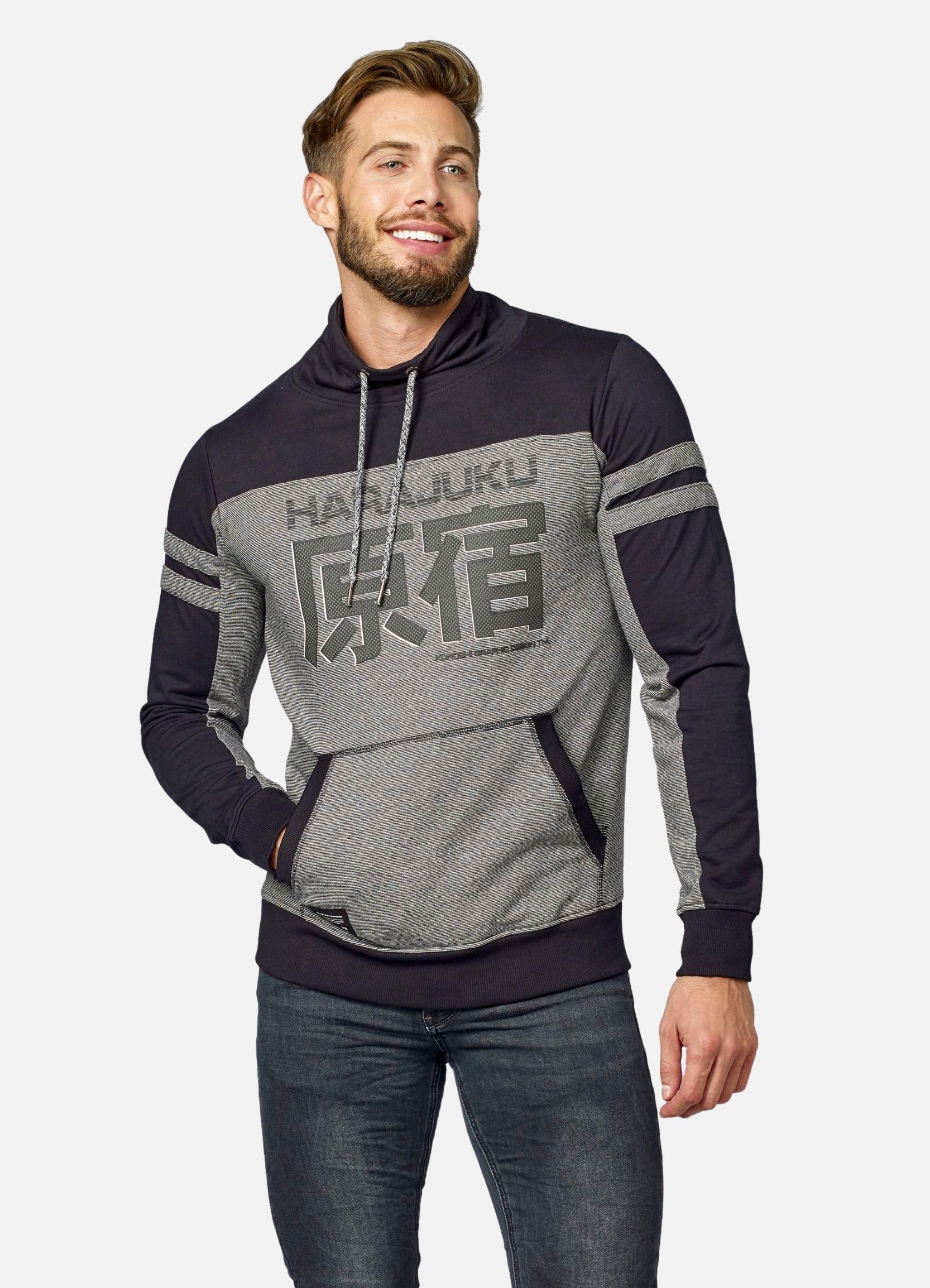 Sudadera Cuello Alto Hombre Estampado Texto – Koroshi 2021SU06